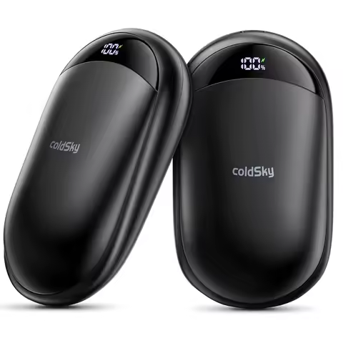 coldSky Hand Warmers Rechargeable 2 Pack Magnetic Electric Hand Warmer with Digital Display, Portabl