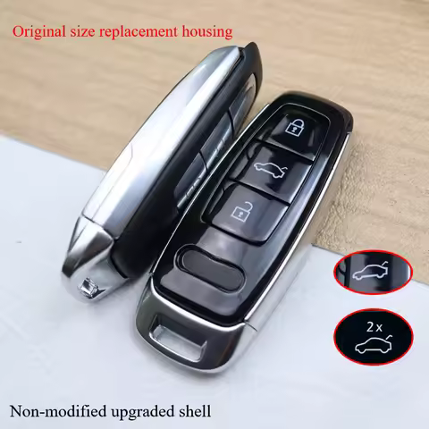 3 Buttons Car Key Housing Key Case Shell for Audi A6 2018 A6L 2019 A7 2020 A8 2021 C8 2022 Q5 2023 Q