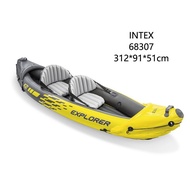 INTEX68307 kayak berkembar tunggal, kapal penyerang bot kembung, kapal nelayan, perahu getah tebal, 