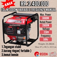 GENSET 3800 Watt EDON 3800 Gasoline Generator Generator Bensin 4 tak Edon Bergaransi resmi Edon gens