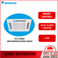 Daikin Ceiling Cassette Aircond FFC35A &amp; RC35B-3CK-LF (wifi) panel BF20CMF (Smart Control) Daikin 1.5hp Air Specialist Non Inverter Ceiling Cassette Type Air Conditioner (R32) - Non Inverter