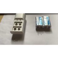 2 Pin Vuông 9v -Pin Sạc GTL 900mAh + Sạc Pin Vuông 9v 6F22 [BẢO HÀNH 1 NĂM]