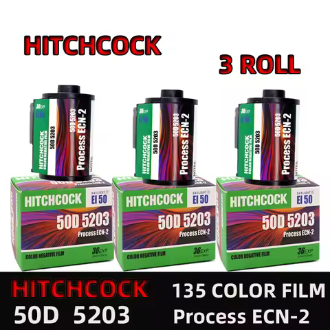 1/3 Rolls HITCHCOCK 5219（500T) 5203(50D) 5207(250D) Negative 135 Film 36 Sheets ECN-2 Kodak 135 Film
