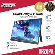 ARZOPA-Z1FC, 16.1'' 144Hz Portable Gaming Monitor, 100% sRGB, 1080P HDR with USB 3.1 HDMI Laptop Com