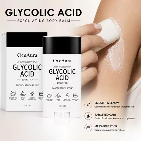 Glycolic Acid Exfoliating Body Stick Smooth Rough Bumpy Skin Soften Dead Skin Even Skin Tone Deep Hy