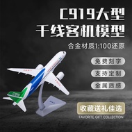 C919 High Simulation Large Passenger Aircraft Aircraft Model Foam Model 1: 100 Commercial Flight Sta