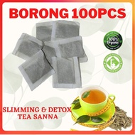Borong 100 Uncang Original Daun Senna Uncang 2.0g | Original Sanna Tea |Teh Jati Cina Maki Detox |Teh kurus