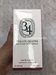 (大支 100ml) ~Diptyque 聖日爾曼大道34號 淡香水 (Diptyque 34 Trente-Quatre Eau De Toilette)