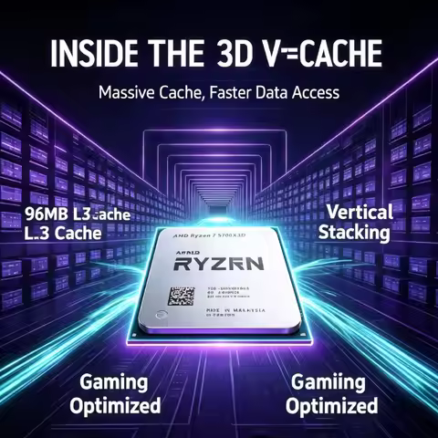 R7 5700X3D AMD Ryzen 5000 Series Bulk Processor 3GHz Up To 4.1GHz 105W AM4 DDR4 CPU For X570 B550 Mo