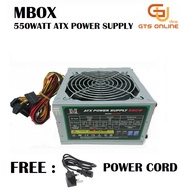 POWER SUPPLY 550WATT 12CM FAN FREE POWER CORD