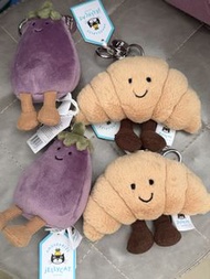 Jellycat 茄子/ 牛角包kc