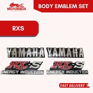 BODY EMBLEM SET YAMAHA RXS115 COLOUR CHROME EMBLEM LOGO