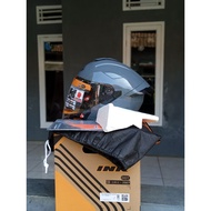 Ink Terra 2 grey glossy helmet ink Terra 2 helmet hal face