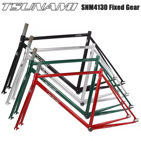 TSUNAMI SNM4130 700C Fixed Gear Bicycle Frameset 50/52/55cm Chromoly Steel Racing Track Fixie Bike F