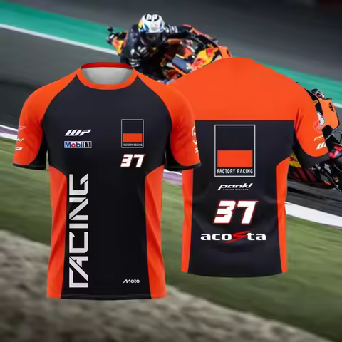 New 2025 Motorcycle Race No. 37 Pedro Acosta Men's and Women's Neutral Summer Leisure Sports T-shirt