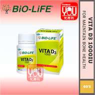 [YOU PHARMACY] BIO-LIFE VITA D3 1000 60S