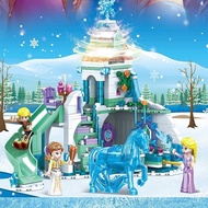 Compatible with Lego Building Blocks Romance Frozen Princess Girl Castle Series Tree House Particles
