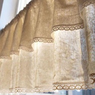 Thin canvas curtain decorative curtain