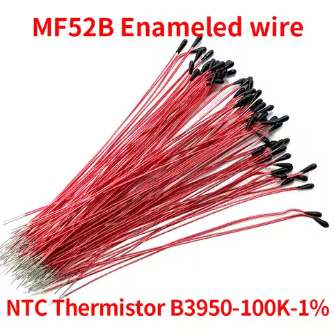 20PCS NTC Thermistor Thermal Resistor MF52B 4.7K 5K 10K 50K 100K Probe Strap Wire B3950 B3435 Temper