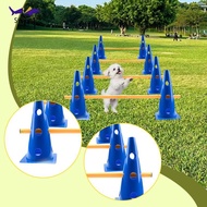 [Simhoa] Dog Agility Hurdle Cone Set Equipment for Exercise Jumps Fitness Competition