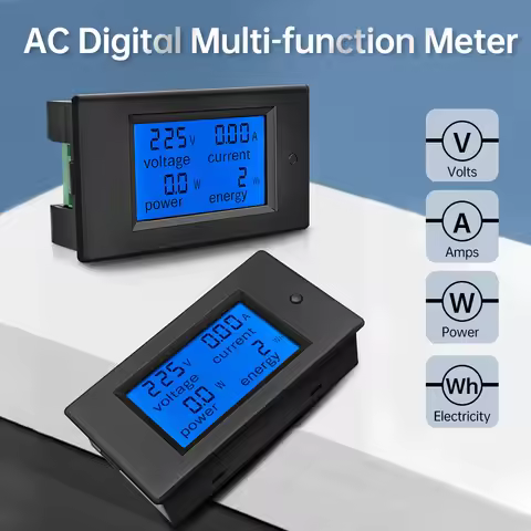 PZEM-061 AC80~260V 32A 63A LED Digital Voltmeter Ammeter Power Meter Power Detector Electricity Indi