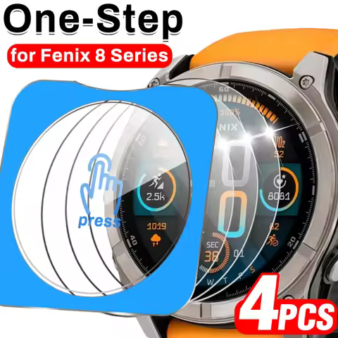 Glass for Garmin Fenix 8 43mm/47mm/51mm AMOLED Solar Screen Protector with Auto-alignment Easy Insta