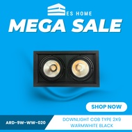 Downlight COB Type 2x9 Warm White Black