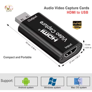 Video Capture Card การ์ดจับภาพวิดีโอเสียง 4K HDMI เป็น USB 2.0 FR PS4 เกม DVD Game/Video Live Hdmi C