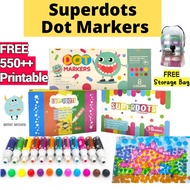 SUPERDOT Art Washable Dot Markers Set Non toxic Colour Drawing Craft Painting Art Do A Dot Kids Craf