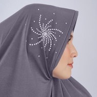 Elzatta Hijab Kerudung Jilbab Bergo Instan Bahan Jersey Spandex Aksen Manik-Manik Elzatta Zaria SW Sasya