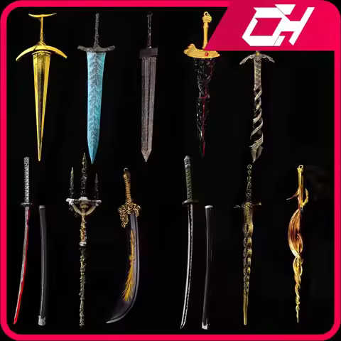 Souls Like Game Melee Armament Dark Moon Starscourge Eldens Peripheral Metal Katana Model Accessorie