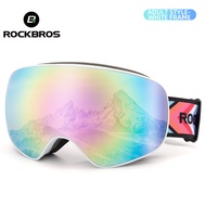 【มาถึงใน 3 วัน】ROCKBROS Ski Goggles Anti-fog Large View Ski Sunglasses Comfortable Double-Lens Ski S