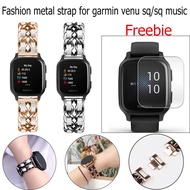 Garmin venu sq smartwatch Fashion Metal with Leather Strap Garmin venu sq music Stainless Steel watch band