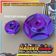 REAL TITANIUM GR5 DUO CAP HONDA GR5 Titanium GR5 Screw