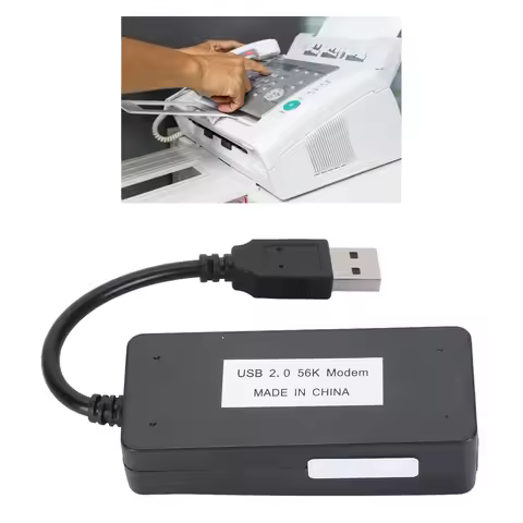 USB Data Modem 56K Dual RJ11 Ports Support Caller ID Plug and Play Anti Thunder Easy To Use USB Fax 