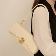 Bag Female Bag Underarm Bag Shoulder Baguette Bag Genuine Leather High-End Feel Portable Baguette Ba