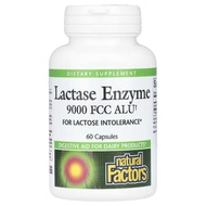 Natural Factors Lactase Enzyme 9,000 FCC 60's Capsules *Dairycare*