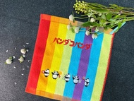 【熊貓家族】x AT studio 設計款電繡小方巾 | 小熊貓樂隊款