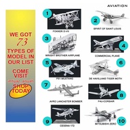 ( AVIATION ) 3D METAL PUZZLE MODEL FOR HOBBIES, EDUCATION AND COLLECTION ITEM