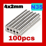 100/50/25pcs 4x2 N35 4mm*2mm meodymium Magnet Mini Disc