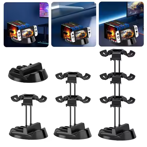 1/2/3 Tier Game Controller Stand&Headphone Holder Space Saving Headset Stand Anti-Slip for PS5/PS4/P