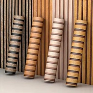 KAYU PACKAGE OF 5 ROLL BEDROOM WALL WALLPAPER WALPAPER WALLSTICKER WPC WOOD SALUR MOTIF