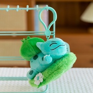 Pokemon Grass Pikachu Keychain Seed Ditto Turtle Backpack Key Holder Hanging Toy Plush Doll
