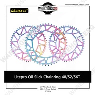 Litepro Folding Bike Oil Slick Chainring 48/52/54T/56T