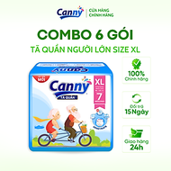 Tã/Bỉm Quần Người Lớn, Người Già Canny Siêu Mềm Mại, Siêu Thấm, Kháng Khuẩn XL7 (7 miếng)