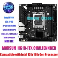 Used MAXSUN H610 ITX CHALLENGER 1700 DDR4 MINI ITX Motherboard Compatible with Intel 12th 13th Proce
