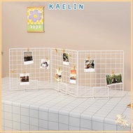 KAELIN Storage Rack, Grid Metal Display Rack, Modern with Base Grid Frame Jewelry Booth Rack For Gri