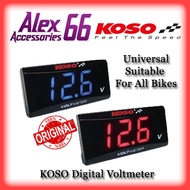 KOSO LED Digital Voltmeter Display (Mini) 12V Universal Volt Meter Voltage Bateri Battery Check Yama