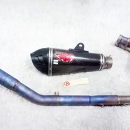 Knalpot R9 Austin titanium full sistem R25 MT25