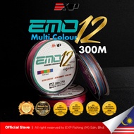 EXP EMO 12X 300m Jigging Casting Braided Fishing Line Ultra Sensitive Smooth Thin Strong PE Multifil
